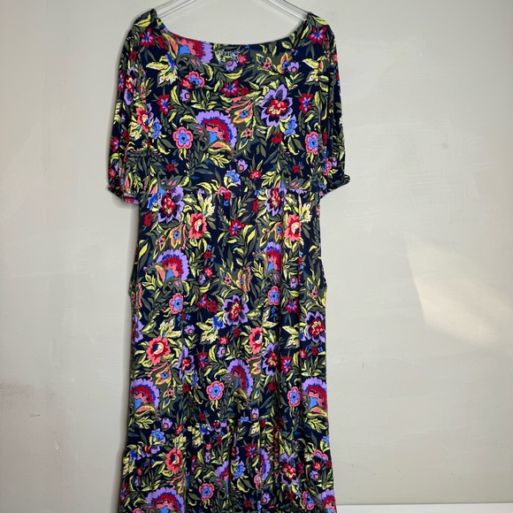 Terra & Sky Women's Plus Size Tiered Maxi Dress size 14W - Picture 3 of 10